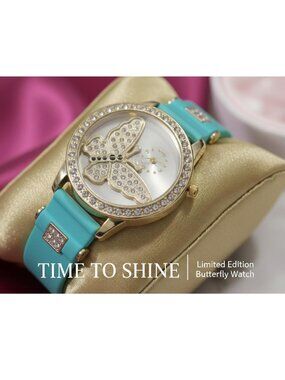 Quartz Butterfly Turquoise Band Watch